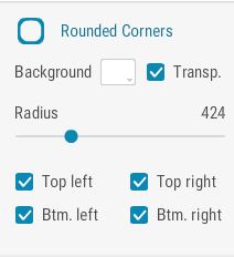 rounded corners