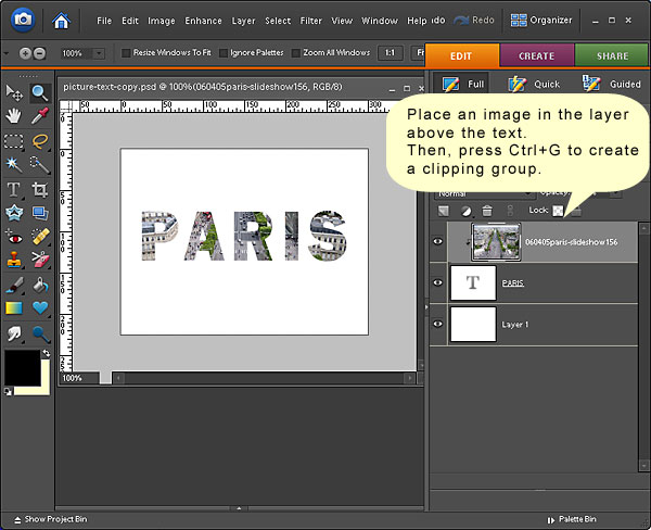 Create a clipping group