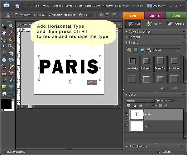 Transform text
