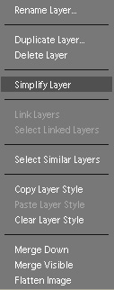 Simplify the text layer