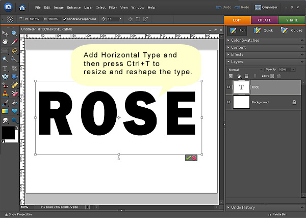 Transform the text