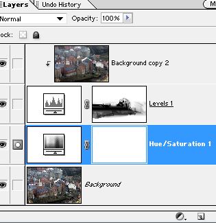 Final Layer Stack with Hue & Sat Adj Layer