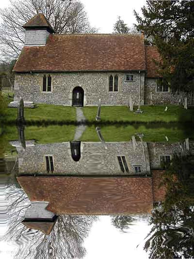 boscombe church with reflection